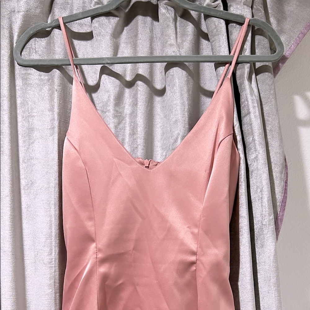 Selena Gomez pink satin dress S small